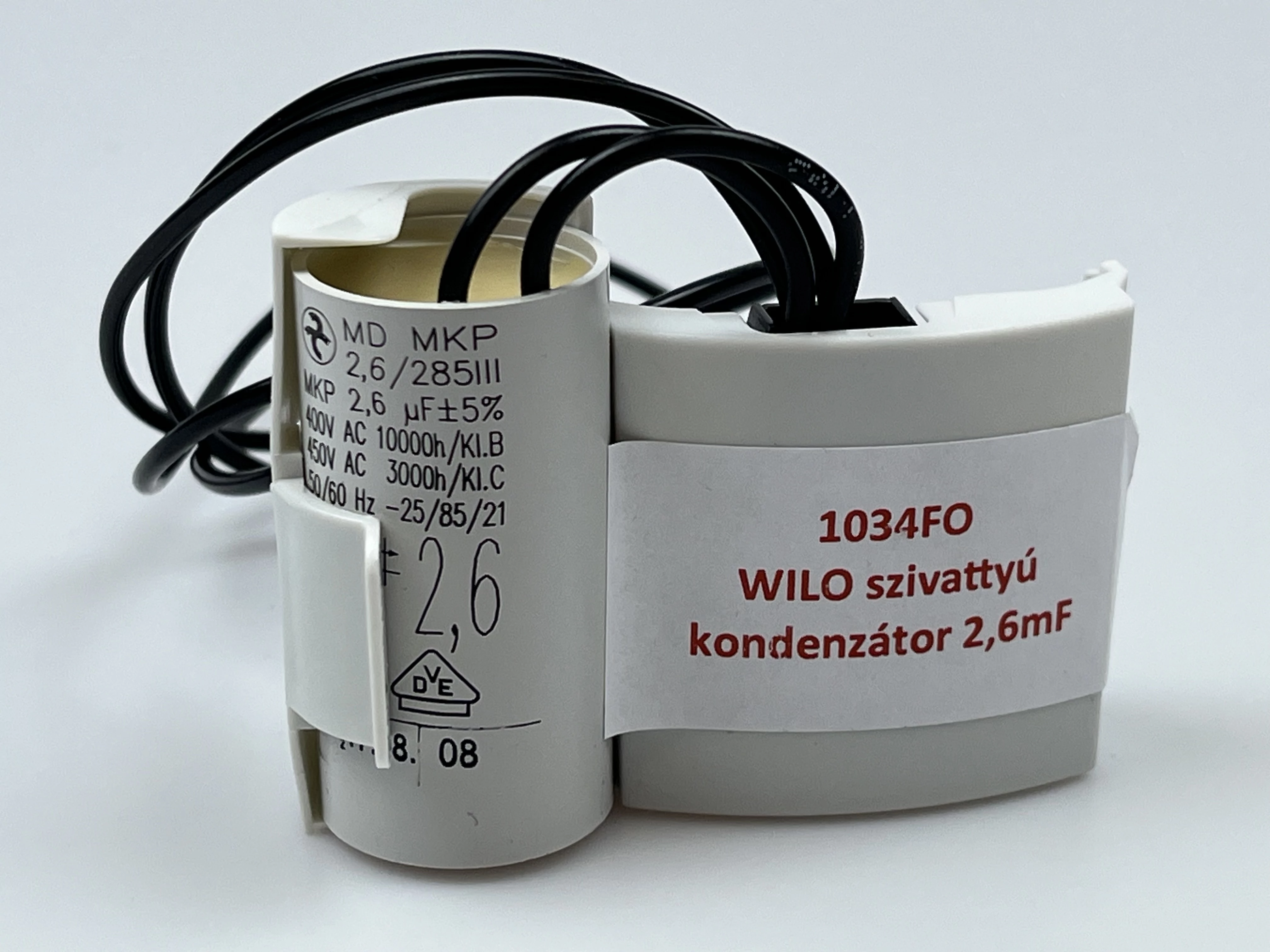 Wilo szivattyú kondenzátor 2,6µf 450V